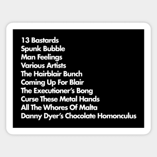 Peep Show Band Names List Sticker